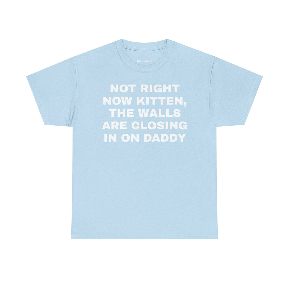 Not right now kitten, the walls are closing in on daddy