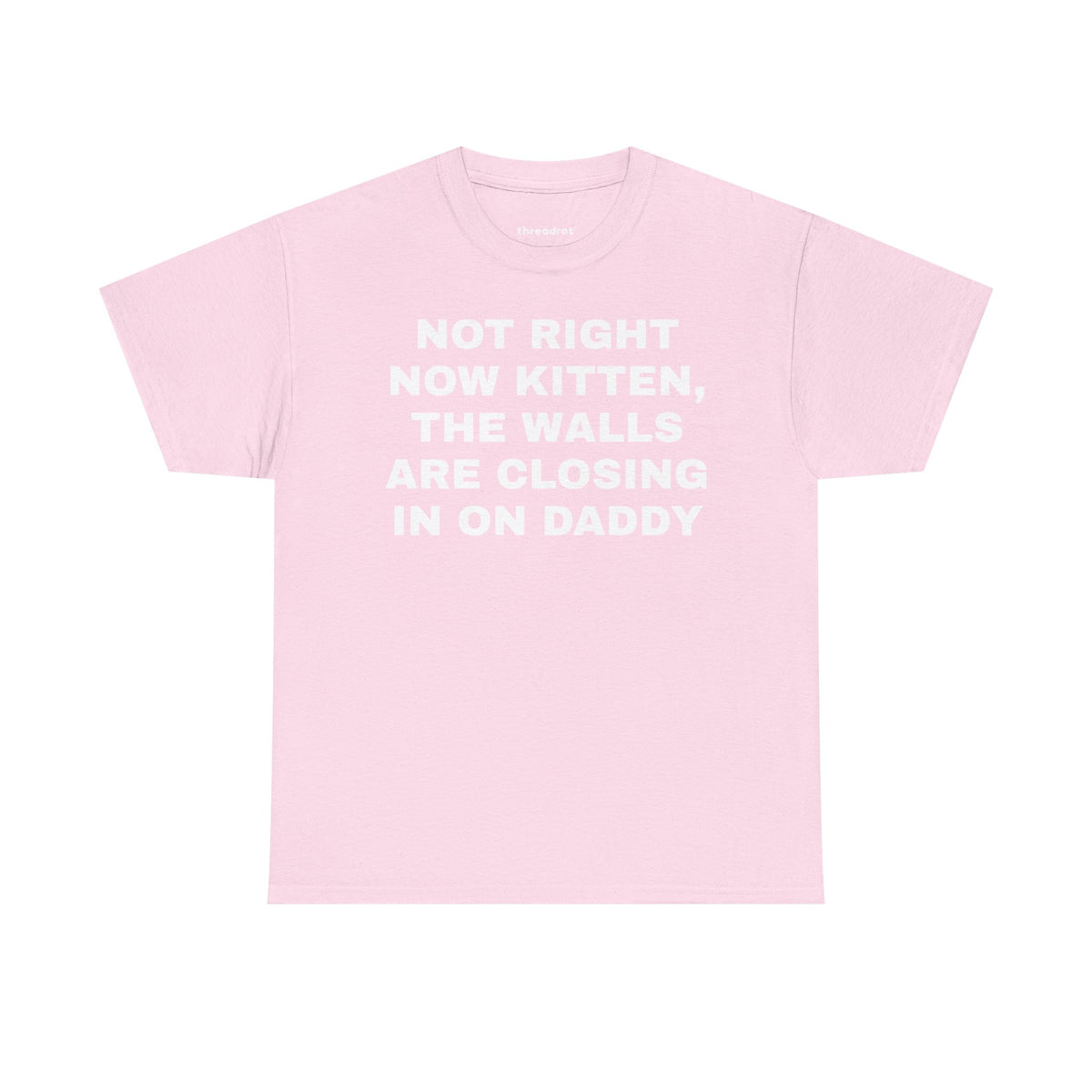 Not right now kitten, the walls are closing in on daddy